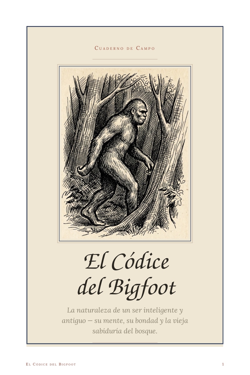 Portada de El Códice del Bigfoot — Cuaderno de Campo